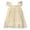 Beige, variant on Toddler Girls Mesh Embroidery Dress - Fly Sleeves Holiday Party Gown, Elegant Dance Dress for Special Occasions and Summer Events
