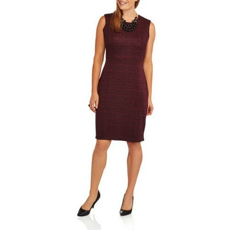 Concepts - Women's Sleeveless Jacquard Career Dress - Walmart.com
