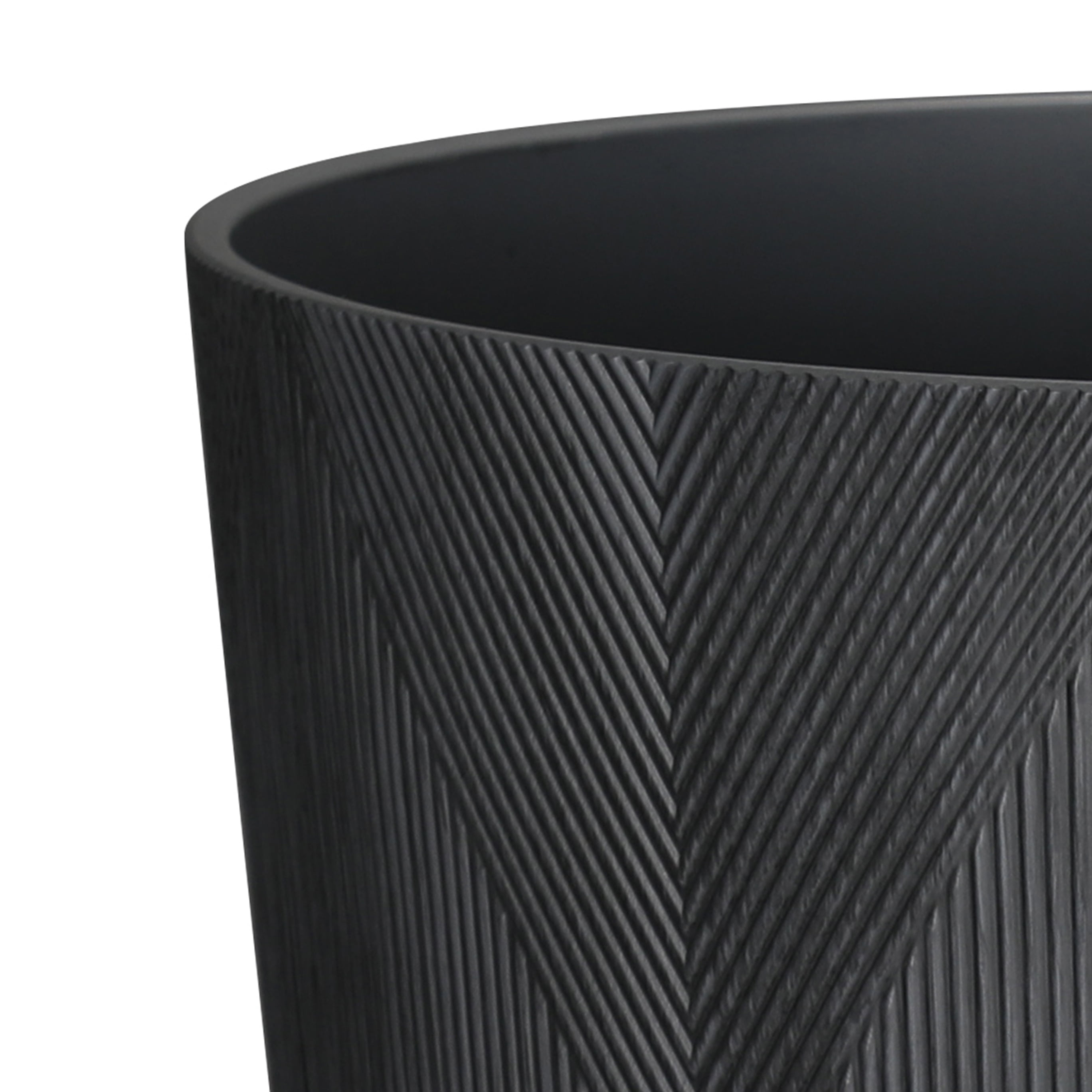 Better Homes & Gardens 16in Cappriccio Resin Planter, Black