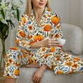 thumbnail image 6 of Rocae Autumn Pumpkin Blossoms for Pajamas for Women Set Lounge Sets Women's Long-Sleeved Pj Set -XX-Large, 6 of 7
