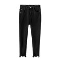 thumbnail image 1 of Women Comfy High Waist Elastic Stretch Tight-fitting Jeans Pants Solid Color Slim Long Simple Trousers, 1 of 6