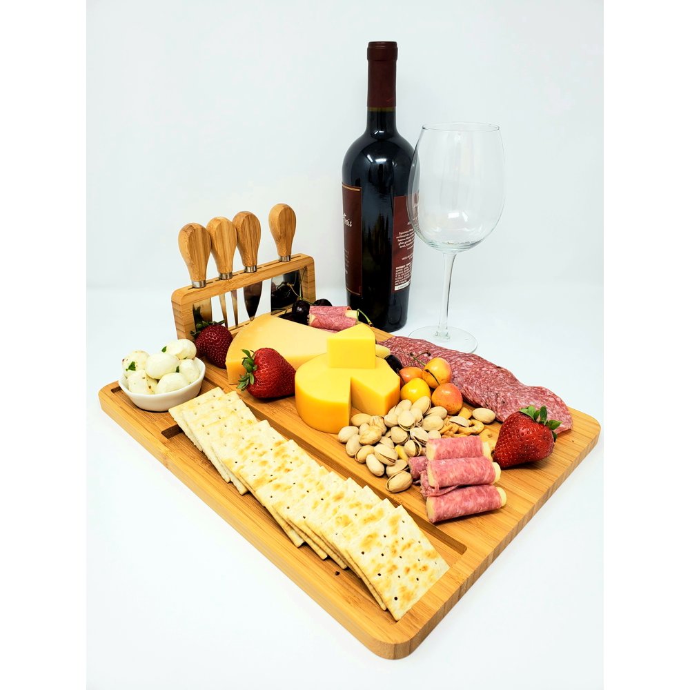 Charcuterie Cheese Board / Appetizer Board and Knives Set