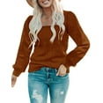thumbnail image 6 of Zeagoo Womens Sweater 2025 Casual Cute Lightweight Puff Sleeve Cozy Crochet Knit Pullover Tops Blouse, 6 of 10