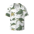 thumbnail image 4 of Salouo Cute Turtle Pattern Cuban Collar Shirts for Men Button-Down Shirt Men's Short Sleeve Shirts Hawaiian Shirts Casual Shirts -X-Large, 4 of 6