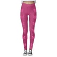 thumbnail image 3 of MKLEKYY Leggings de yoga de cintura alta con estampado floral para mujer, leggings de realce para fitness y entrenamiento 3, 3 of 4