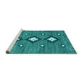 thumbnail image 2 of Ahgly Company Machine Washable Indoor Rectangle Abstract Turquoise Blue Contemporary Area Rugs, 3' x 5', 2 of 4