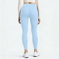 thumbnail image 4 of Buttery Soft Leggings for Women - High Waist 7/8 Length Workout Gym Yoga Pants Blue S, 4 of 7