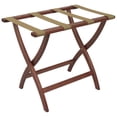thumbnail image 5 of Wooden Mallet LR2-MOBRN Designer Curve Leg Luggage Rack in Medium Oak with Brown Webbing - 3.5 in., 5 of 7