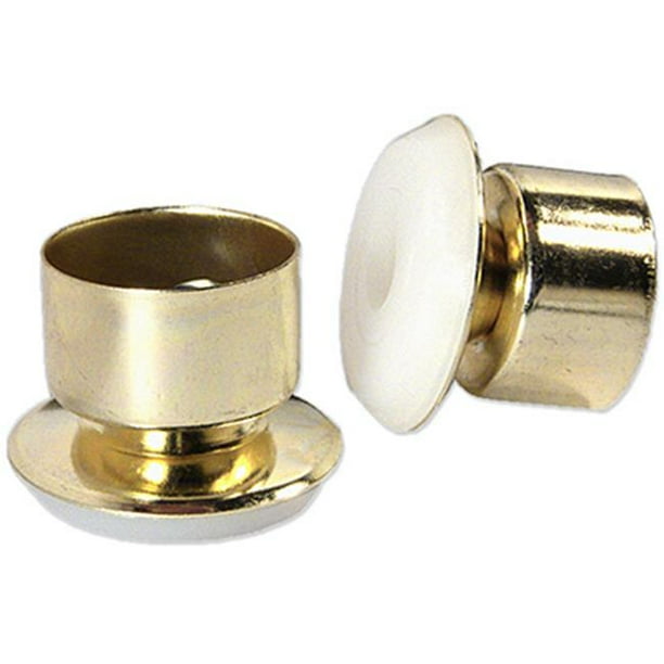 0.87 in. TruGuard Swivel Plastic Base Glide Gold Brass Finish