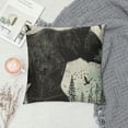 thumbnail image 2 of Chilfamy Wild Bear Throw Pillow Cover Rustic Pine Trees Pillow Cover for Girls,Woodland Animals Cushion Case Vintage Brown Lodge Cabin Wildlife Bear Paw Farmhouse Decor 18x18in, 2 of 5