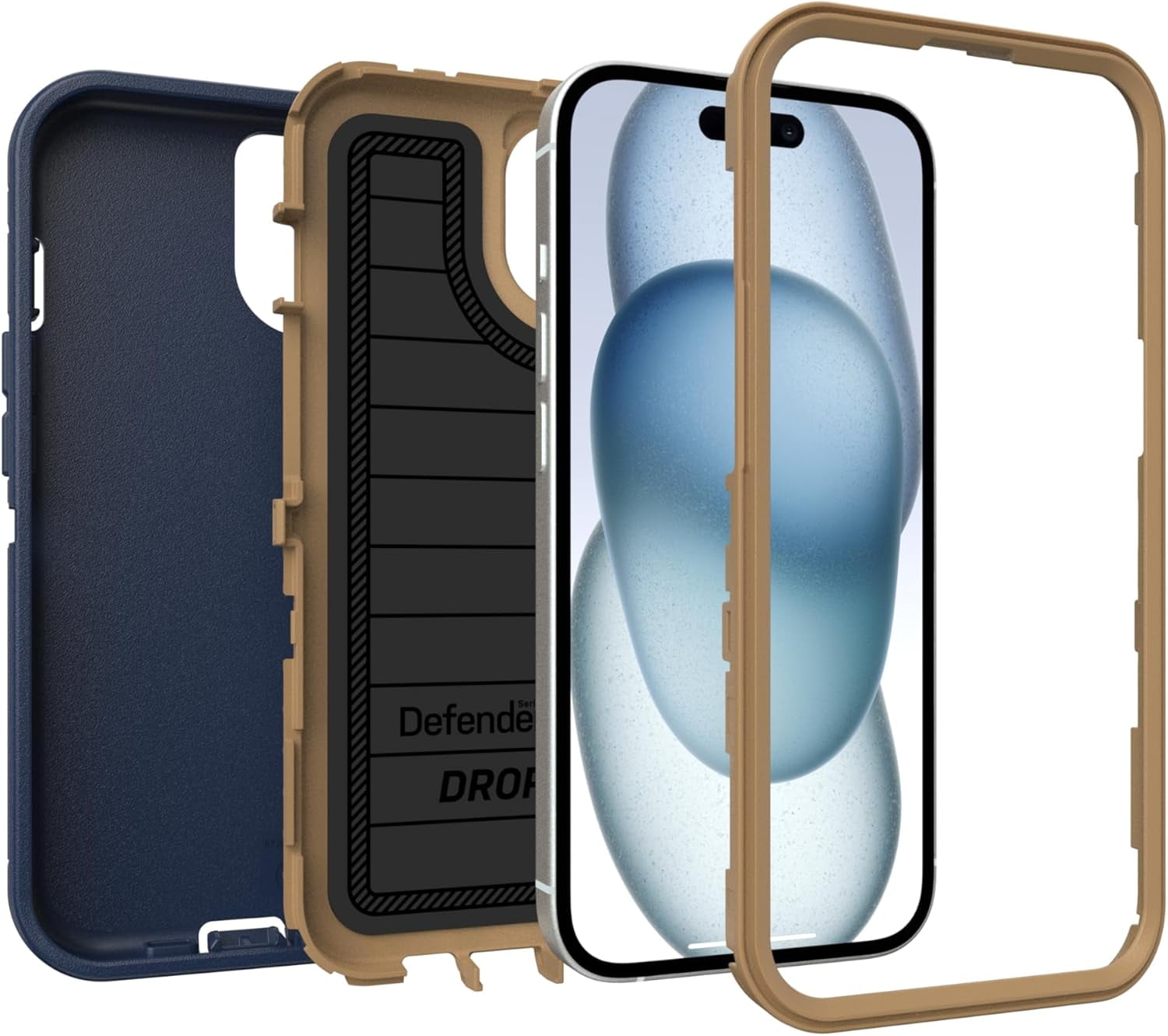 OtterBox iPhone 16e (Only) - Defender Series Pro Case - Blue Suede Shoes - Screenless - Rugged & Durable - with Port Protection - Holster Clip Includes