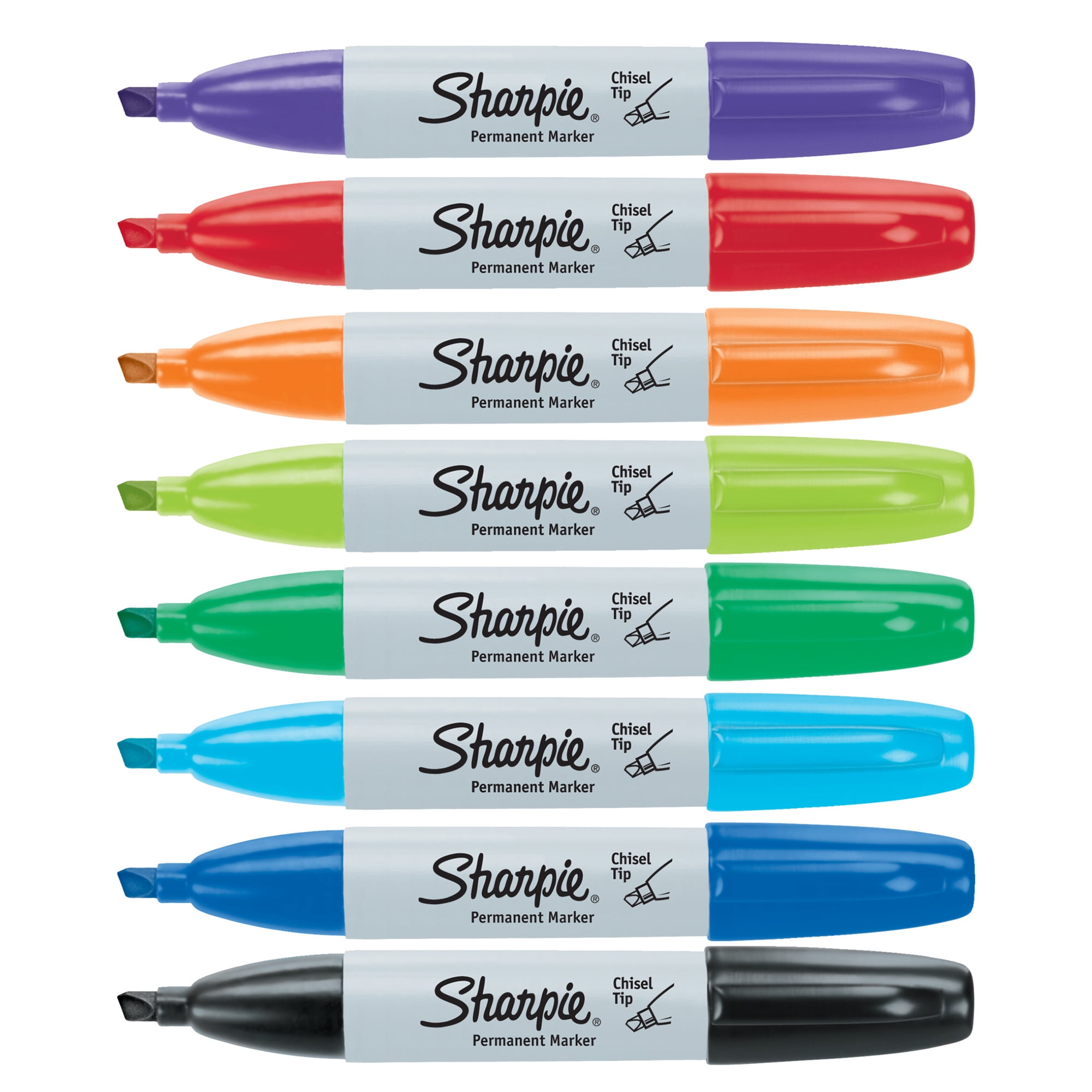 Sharpie Chisel Tip Permanent Markers, 10 Packs: 8 ct. (80 total)