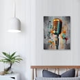 thumbnail image 3 of ONETECH  Music Artistic Paintings Wall Art Microphone and Headset Note Picture Canvas Giclee Print Modern Home Studio Bedroom Decor Stretched and Framed Ready to Hang Each, 3 of 4