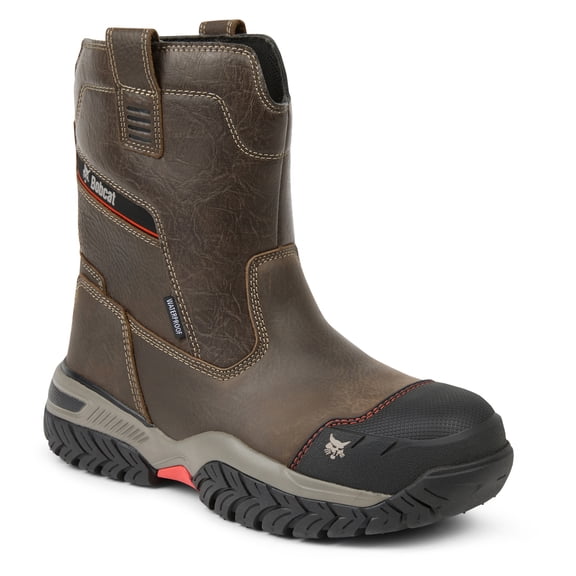 Bobcat Men’s Frontier Wellington Waterproof Pull-On Composite Toe Work Boot, Wide Available