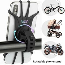 Soumake Phone Holder Non-Slip 360 Degree Rotation Universal Handlebar Mounted Navigation Phone Bracket For Bicycle Practical
