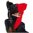 thumbnail image 2 of Daisyyozoid Deals Head Cover New Sweet Cool Wind Hat Hand-knitted Plush Hat Big Rabbit Ears Thickened Warm Mask, 2 of 2
