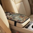 thumbnail image 4 of Xixirimido Leather Seat Cover Front Seats Only, Universal Fit Auto Front Seat Covers for Sedan Van SUV Truck 5 Pcs Set with Seatbelt Covers & Center Console Cover, Hunting Deer Leaf Forest Camouflage, 4 of 8