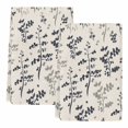 thumbnail image 2 of Grey Black Botanical Kitchen Towels Set of 2, Rustic Country Spring Floral Summer Leaf Absorbent Dish Towels for Kitchen, Microfiber Hand Towel, Quick Drying Tea Towel Decorative Dishcloths, 2 of 7