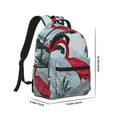 thumbnail image 2 of Honeii Flamingo On The Jungle Print Backpack for School,15.6 inch Laptop Back Pack for High School and College Students, Waterproof Computer Bookbag-One Size, 2 of 6