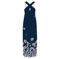 thumbnail image 4 of SMihono Summer Boho Maxi Dress pour Femmes Plus Size Femmes Summer Design Décontracté Dress Graduel Sans Manches Suspendu Cou V-Cou Long Dress Plage Balançoire Robe de Soleil, 4 of 5