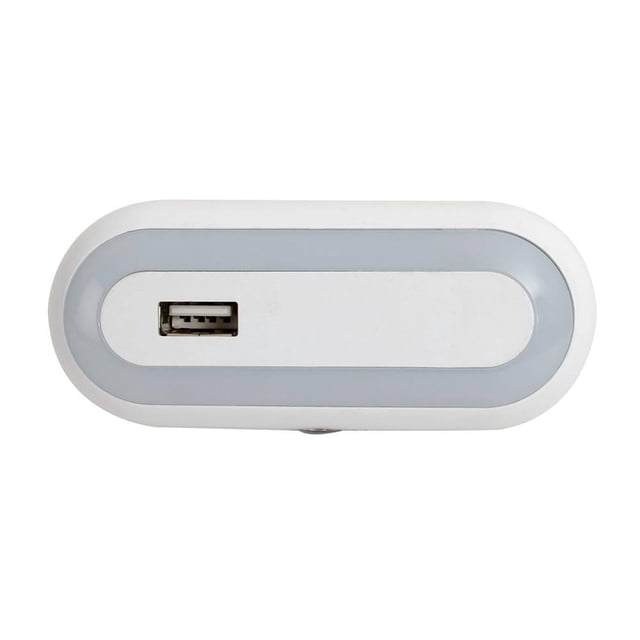 Lampara Iusa Luz de noche Oval con Usb 619104 blanco