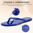 thumbnail image 4 of Flip Flops for Women Thong Flat Sandals Lightweight Minimalist Non-Slip Memory Foam Sole Open Toe Casual Vacation Daily Essentials Classic Beach Slippers, 4 of 7