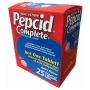 Pepcid Complete Dual Action Acid Reducer and Antacid Berry Flavored Chewable 25 Packets