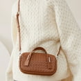 thumbnail image 3 of Electronicheart Sac à Main en Cuir Polyester pour Femmes Fait Main Tressé à la Mode avec Sangle Réglable pour Voyage Filles Dames Sac Bandoulière Pochette Café, 3 of 6