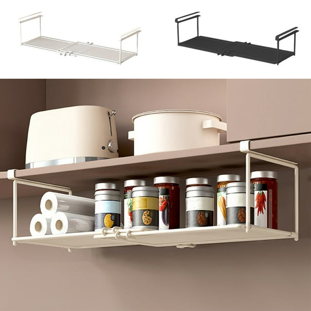 Sentmoon Corner Shelf Bathroom Bathroom Storage Organizer Kitchen Rack Hanging Storage Rack Bathroom Layered Storage Rack Telescopic Hanging Basket Suitable for Kitchen and Bathroom Storage Rack