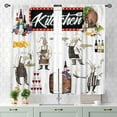 thumbnail image 3 of Chef Kitchen Curtains, Funny Fat Chef Cook Theme Rustic Farm Chief Red Black Checkered Patterned Blackout Small Window Curtains Drapes for Bedroom Living Room Laundry 2 Panel Sets, 55x39 Inch, 3 of 4