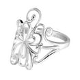 thumbnail image 4 of Delicate Swirling Flower Blossom Sterling Silver Ring, 4 of 7