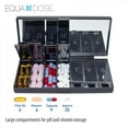 thumbnail image 2 of Equadose Weekly Pill Organizer with Mirror, Compact Vitamin Storage Box, Travel-Friendly, Black, 2 of 9