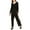 black, variant on Ultra Flirt Womens Textured Jumpsuit, Black, Medium