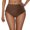 Brown, variant on High Waisted Swimsuit Bottoms for Women Drawstring Pleated Triangle Bikini Panties Beach Vacation Pool Party, Beige XXL