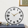 thumbnail image 4 of Yayeee Wall Clock for Living Room 11.9 inch Battery Operated Round with Holder, Black Cute Cat, 4 of 7