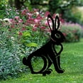 thumbnail image 4 of Acrylic Bunny Garden Decor,Set of 1 Rabbit Silhouette Yard Decor for Outside, Waterproof Lawn Decor (Bunny Black), 4 of 5