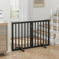 thumbnail image 3 of Dog Gate for Doorways, Foldable Dog Gate Indoor, Pet Gates for Doorways Bedroom, Puppy Gate with Metal Support Feet, Room Divider 2 Panels (Black), 3 of 7