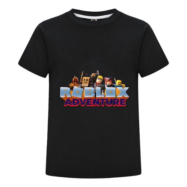 Playera Gamer de Roblox con Personajes, Camiseta Infantil de Algodón, Ropa Casual para Niño Fanático del Videojuego, Fresca y Suave