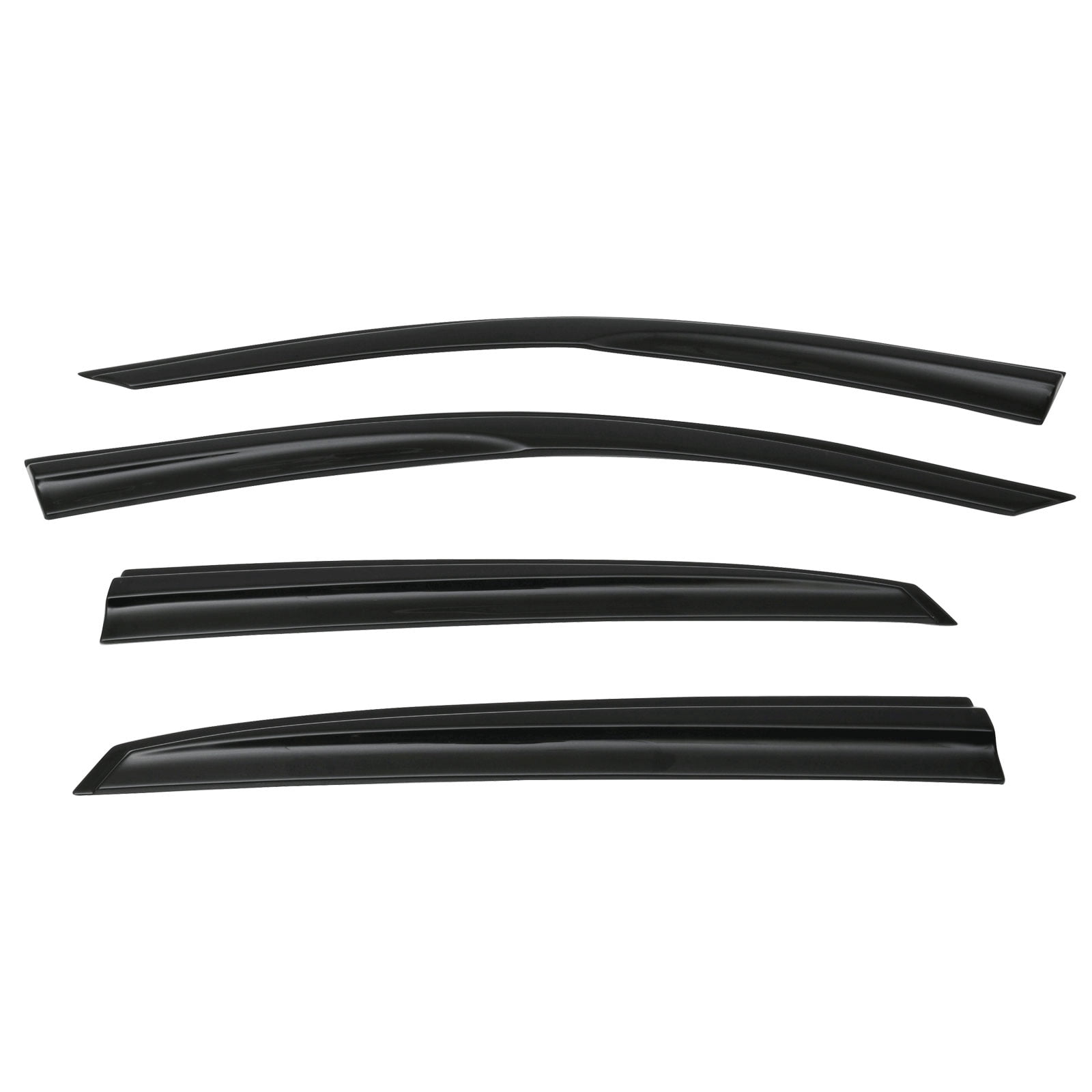 Ikon Motorsports Compatible with 17-21 Honda Civic Hatchback MU Style Acrylic Window Visors Vent Windshield Deflector Rain Guard 4Pc Set Outside Mount