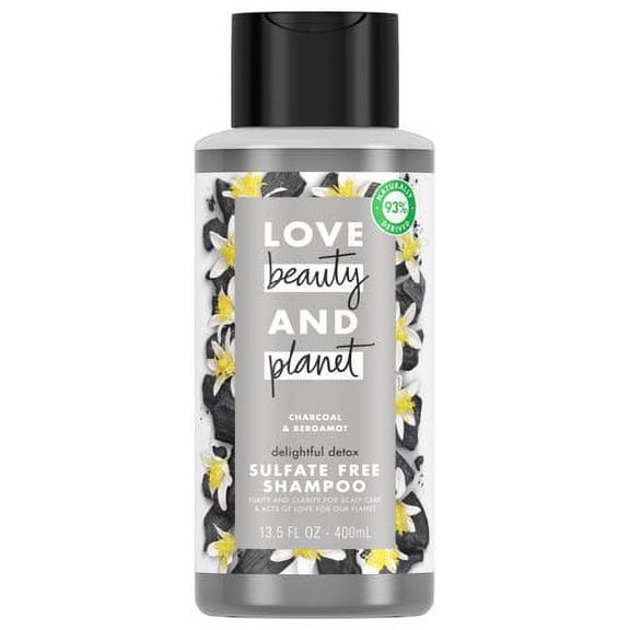 2 Pack Love Beauty and Planet Charcoal & Bergamot Detox Shampoo 13.5 oz