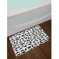 thumbnail image 2 of Cat Lover Bath Mat, Black Silhouettes of Cats in Different Poses Scratching Stretching and Playing, Plush Bathroom Decor Mat with Non Slip Backing, 29.5" X 17.5", Black White, by Ambesonne, 2 of 2