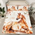 thumbnail image 2 of jejeloiu Western Farmhouse Horse Twin Sheet Sets,Kawaii Animals Bedding For Men Women 3-Piece, 2 of 7