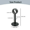 thumbnail image 3 of Cable clips Ceiling Curtain Rod Bracket Wall Heavy Duty Curtain Rod Bracket Black Ceiling Curtain Hook Stainless Curtain Wardrobe Rod Support Bracket, 3 of 7