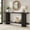 Black, variant on 71-Inch 2-Tier Console Table, Sturdy Hallway Sofa Table Behind Couch With Waterproof Tabletop For Living Room (Black)