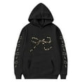 thumbnail image 5 of LRen Girls Hoodies Size 14-16, Girl Bow Leopard Printed Hoodies Drop Shoulder Long Sleeve Sweatshirts Pullover Preppy Back To School Cute Valentines Clothes,Black,9-10 Years, 5 of 7