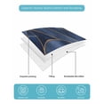 thumbnail image 5 of Navy Blue Marble Full Size Down Alternative Comforter, Lightweight Comforter Quilt Bedding Set with Pillow Shams Modern Golden Geometric Abstract All Seasons Bed Comforter Duvet Insert 78"x90", 5 of 7