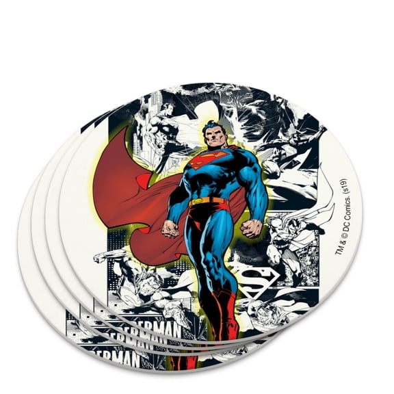 Superman Glowing Aura Novelty Coaster Set