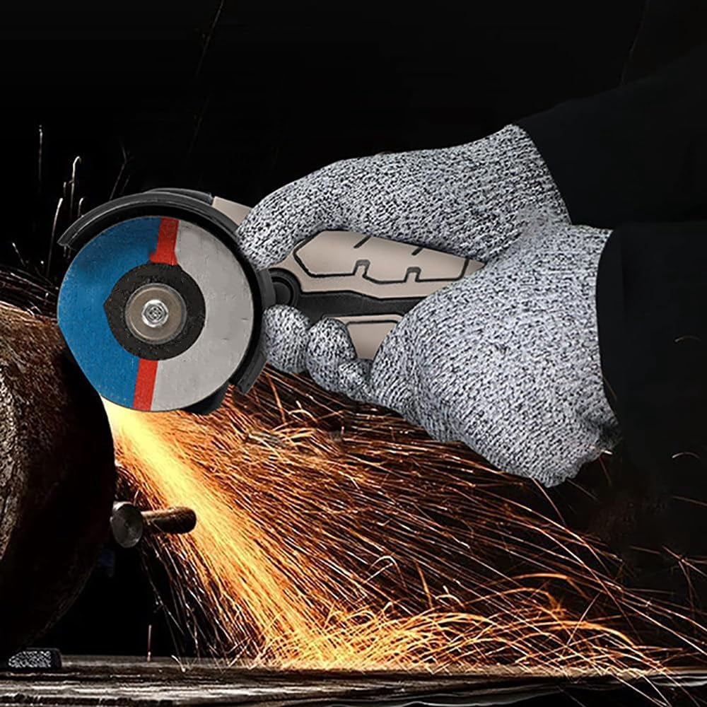 16.8V Mini Angle Grinder Kit,19600rpm Brushed Electric Angle Grinder,Portable Grinder with 4X1500mAh Battery,1 Cutting Disc,Grinder Handheld Cutting Machine,2batteries