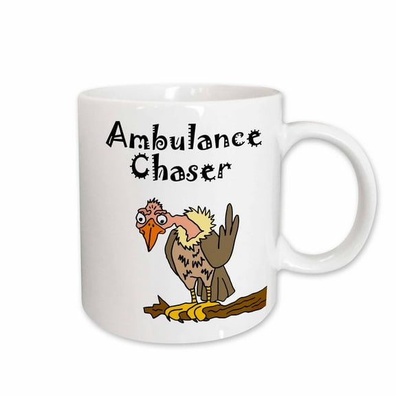 3drose, Funny Buzzard or Vulture with Text Saying Ambulance Chaser, 11oz Mug