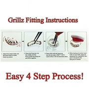 Grillz Silver Tone 8 Bottom Teeth Eight Piece Micro Pave Bling Really Iced CZ Grills
